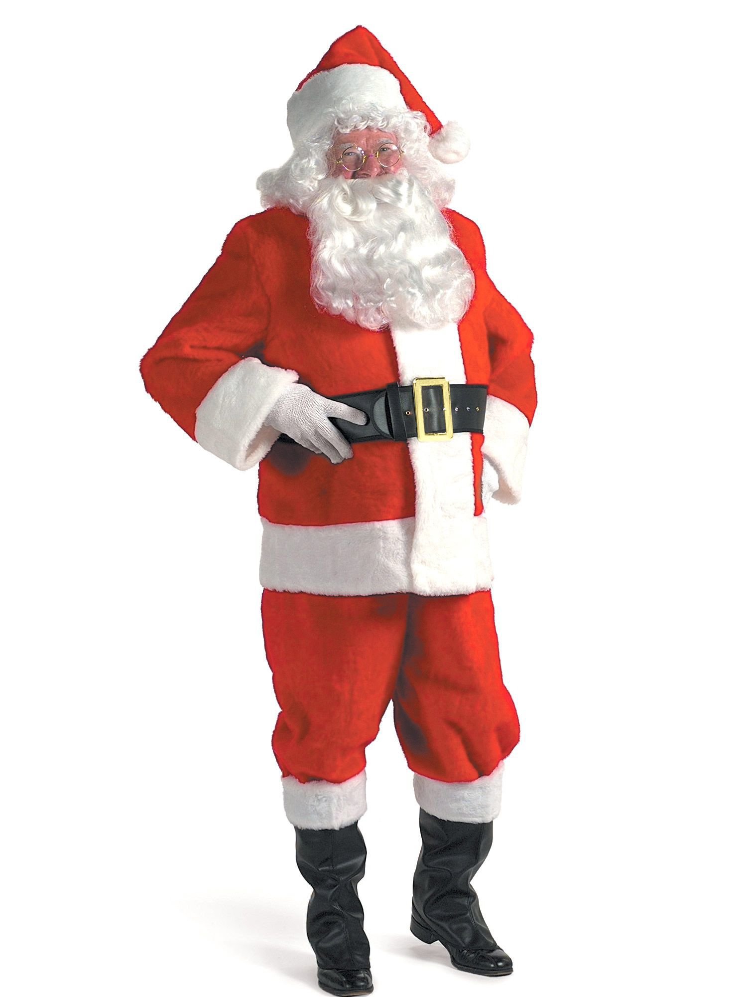 Popular Rental Quality Santa Claus Suit Complete Costume Set - Halco Brand - with Jacket Size 64-70 Deluxe