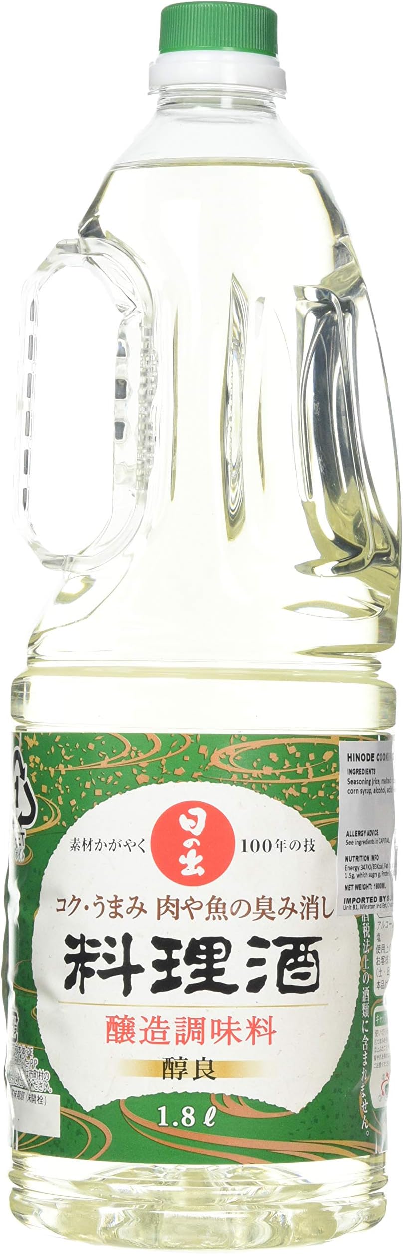 Hinode Cooking Sake, 1.8 Litre