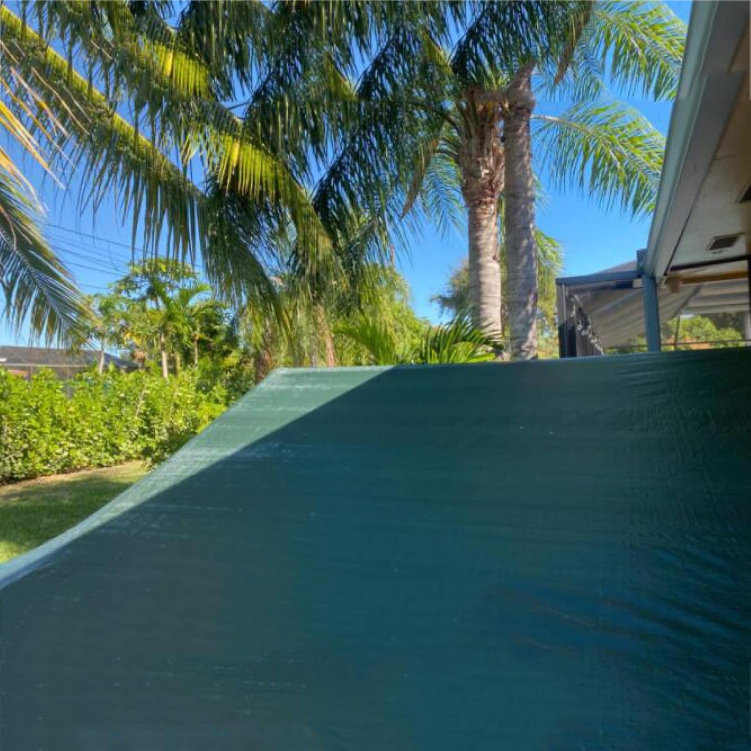 Shade Netting, Sunblock Shade Cloth Nets, Heavy Duty Sun Shade Net, UV Protection Shade Sail, Waterproof, with Eyelets, for Garden, Pergola,Plant Privacy Protection,Blue-3x5m(9.8x16.4ft)
