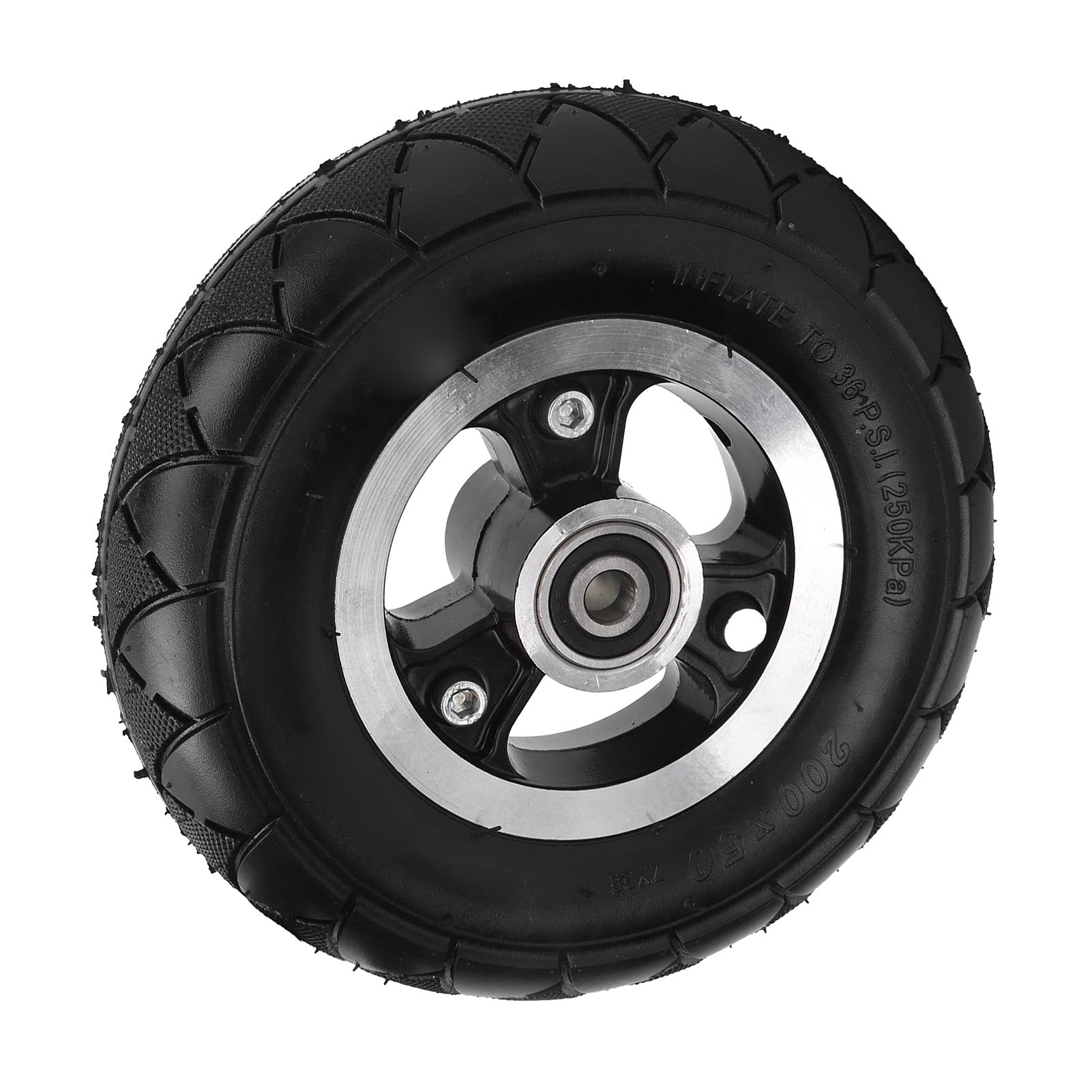 Keenso Electric Scooter Solid Tire, 8 Inches Electric Scooter Wheels Anti Skid 200x50 Aluminum Alloy Rubber Tyres Electric Scooter Tyre Electric Scooter