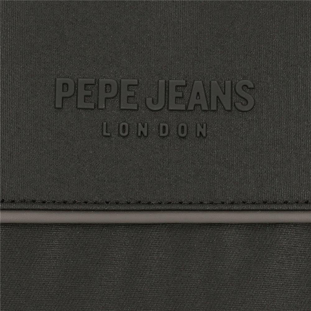 Pepe Jeans Dortmund Bolso de Mano Gris 24,5x15x6 cms Algodón, Poliéster y PU. 2,21L by Joumma Bags