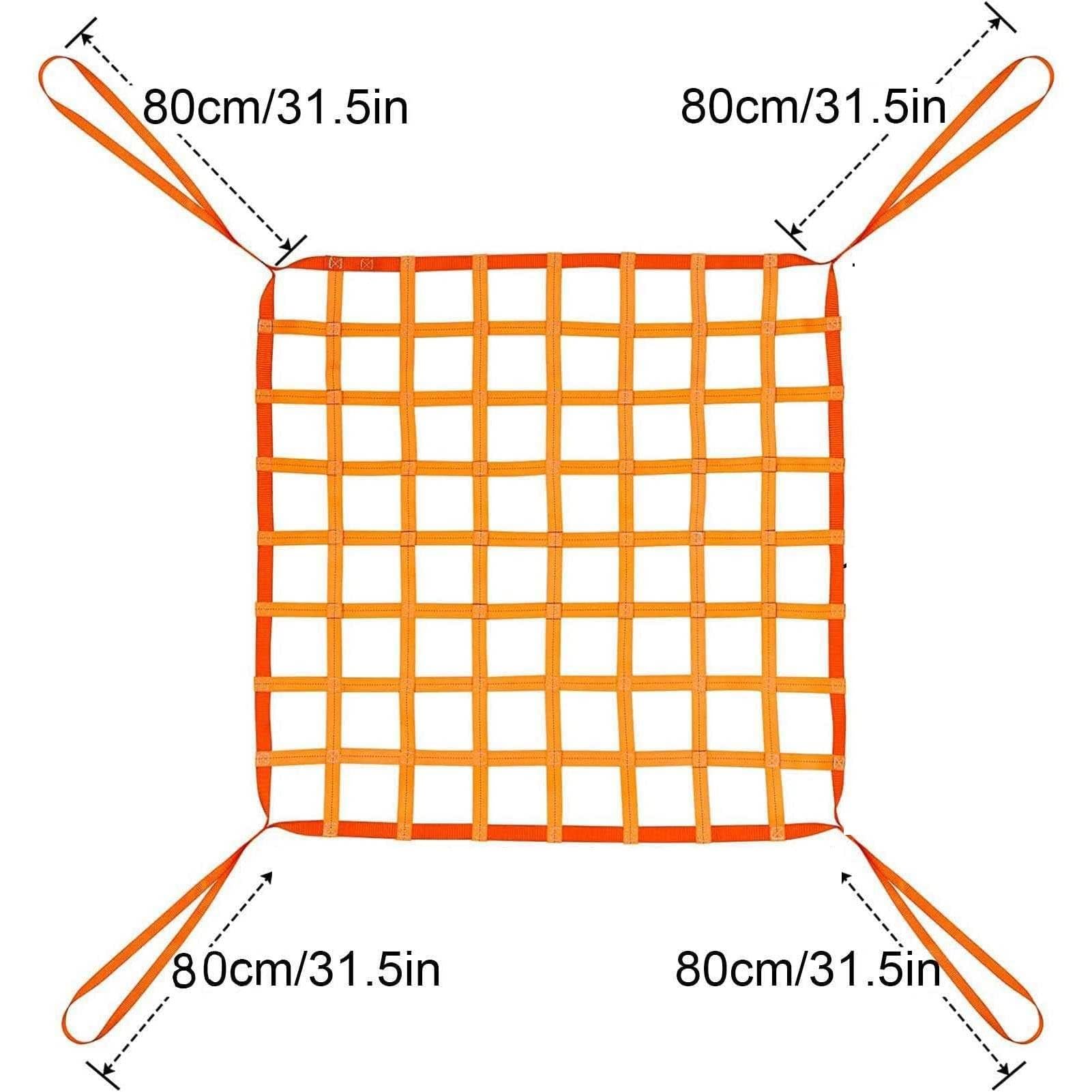 Reti di Sollevamento del Carico in Poliestere, Rete di Carico Elastica per Pianale di Camion, Rete di Carico per Camion, Carico 0,33,5 T(1.5 X 1.5m/Mesh 10cm/Load 300kg)