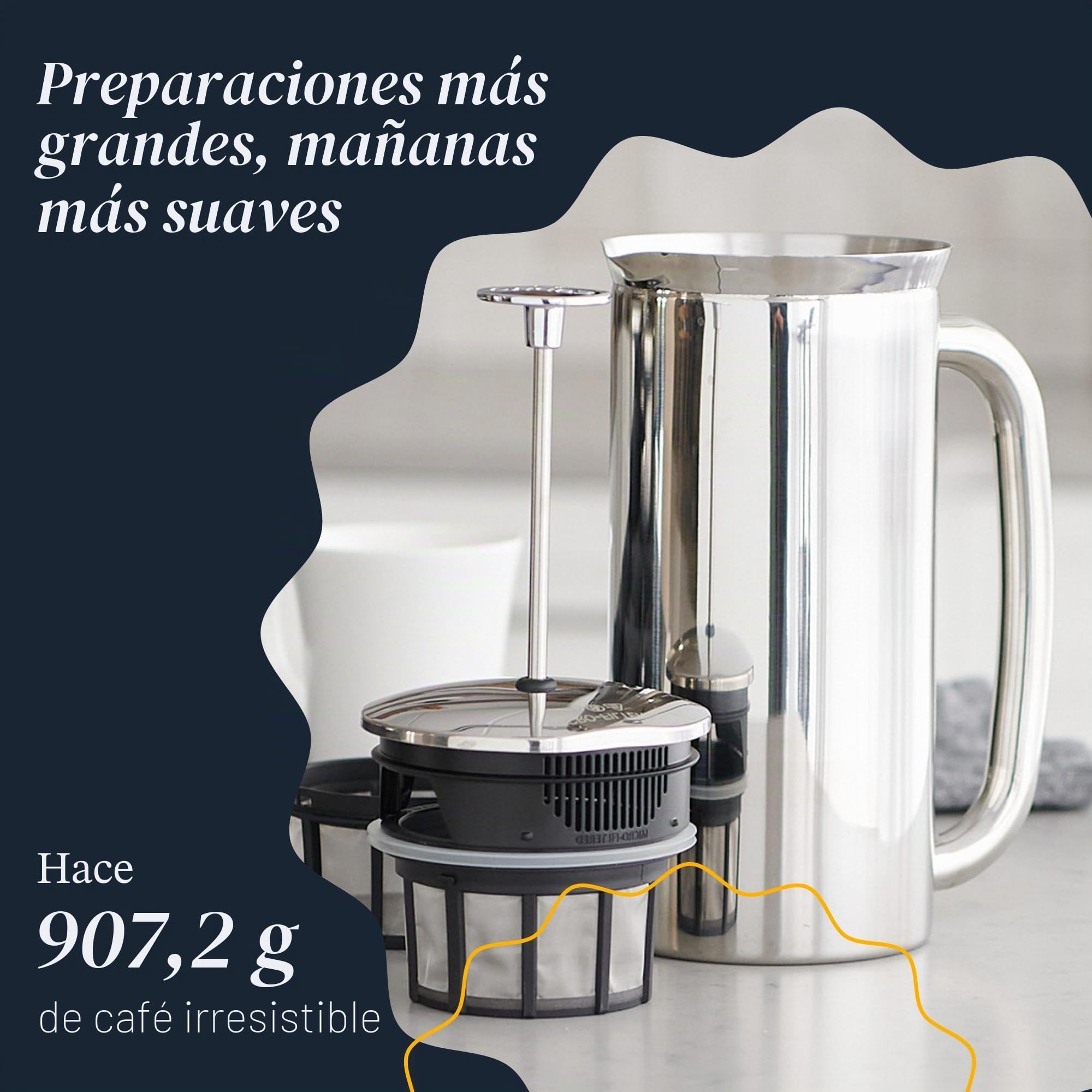 ESPRO P7 Cafetera de Embolo Acero Inoxidable, Doble Pared, 530 ml | Acero inoxidable con aislamiento al vacio, doble microfiltro patentado, cafe sin posos