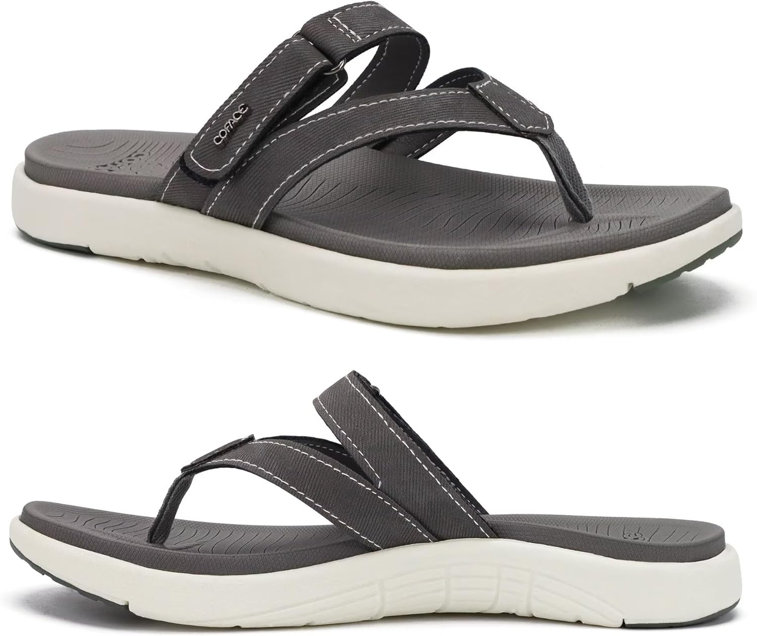 COFACE Womens Orthotic Flip Flops Slip On Sandals