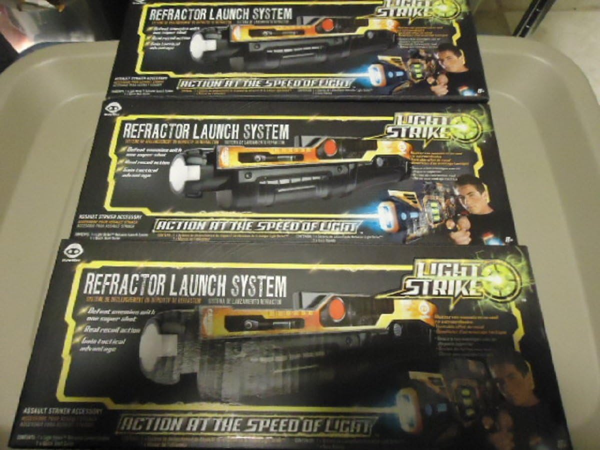 3 Pack Wowwee Light Strike Refractor Launch System for Assault Striker