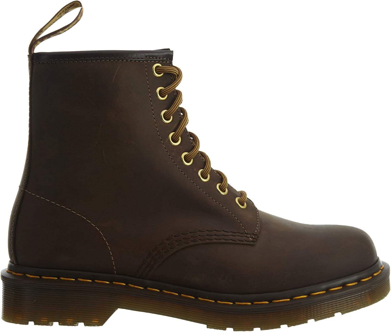 Dr. Martens Unisex 1460 Crazy Horse Leather 8 Eye Boot, Brown, 7 Women/6 Men