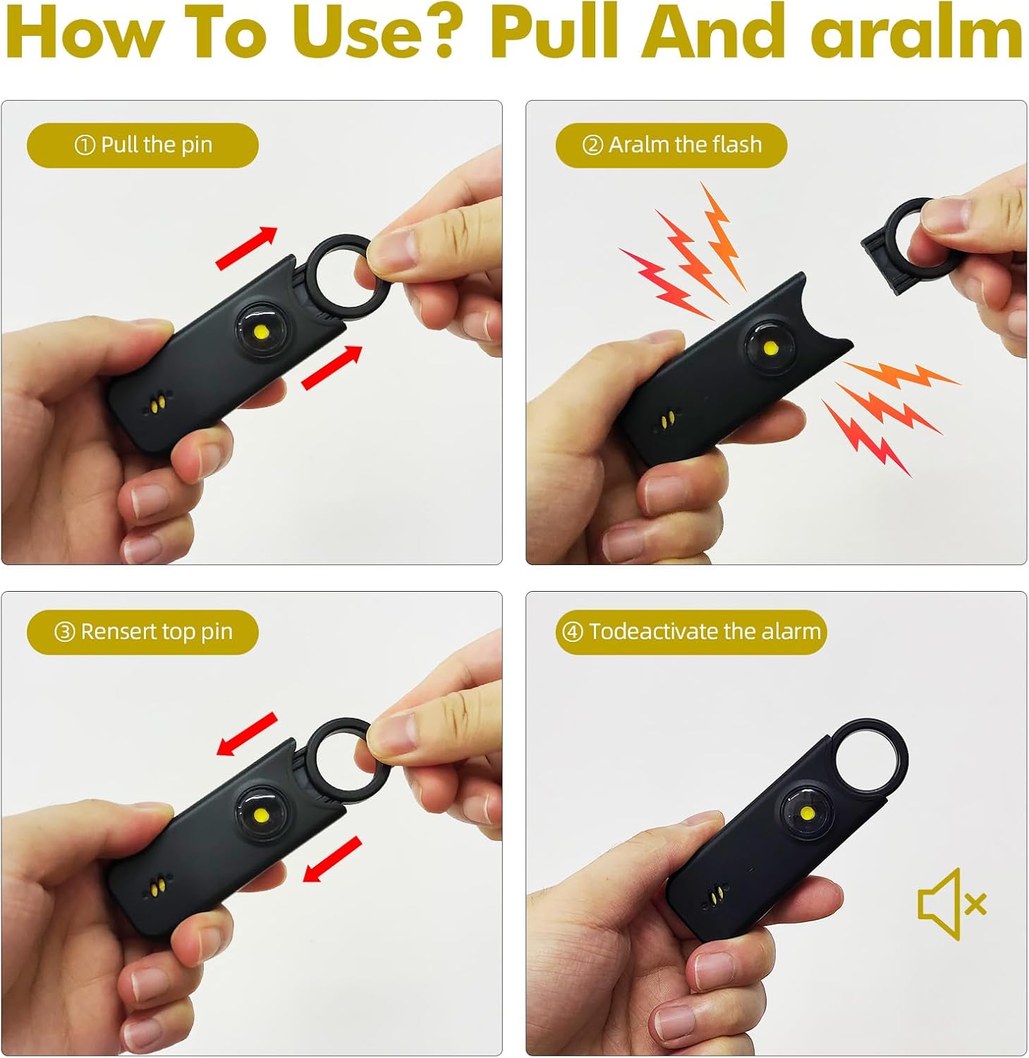 TOWODE Personal Safety Alarm for Women - 135dB Self Defense Keychains Siren Whistle, Travel Gifts for Women,with LED Strobe Light - Personal Emergency Security Safe Protection Devices for Kids Elderly 3 71R5N5qRtgL. AC SL1500