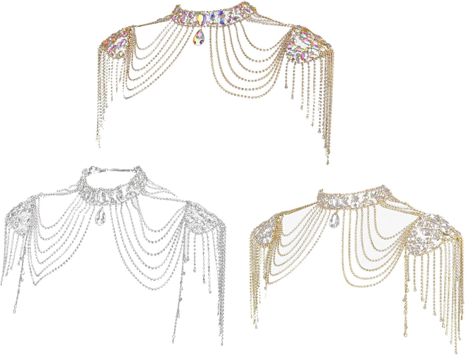 Crystal Tassels Arm Chain Women Body Jewelry Multilayer Shoulder Body Jewelry Shoulder Chain Necklace for Any Occasion - Image 5