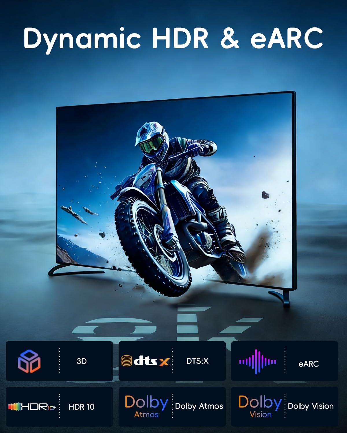 Cable Alargador HDMI, Cable Alargador HDMI 8K Macho a Hembra, 48 Gbps Velocidad Ultraalta, UHD HDR ARC 3D Compatible con TV Stick, Roku, Blu-Ray, Xbox, PS5, HDTV, Ordenador Portátil- 1 m — view 6