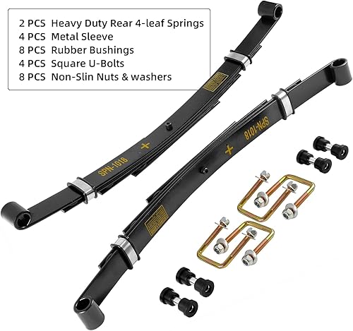 Miniatura 3 de Roykaw Kit de muelles de hoja de servicio pesado trasero para carrito de golf EZGO TXT 1994-Up - 4 hojas