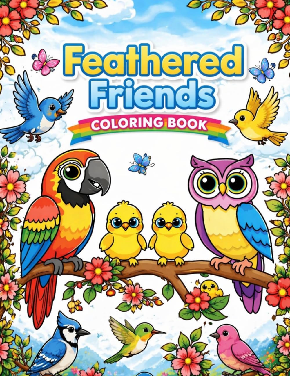Feathered Friends Coloring Book for Kids