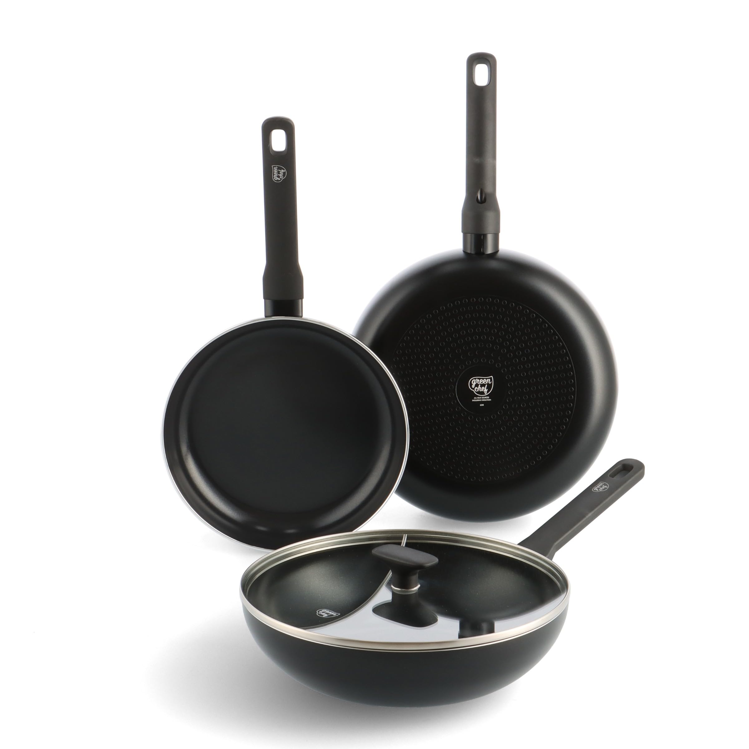 GreenChef Tones Keramik-Antihaft-Bratpfanne, 30 cm, Induktion, PFAS-frei, Spülmaschinenfest, Ofenfest, Schwarz