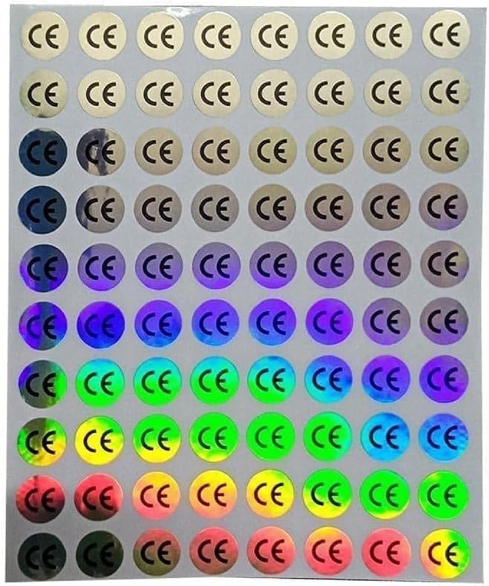 CAA Trading™ 300 x CE Logo Label Mark Hologram Label Stickers European Community (1cm) 10mm (300 Stickers)