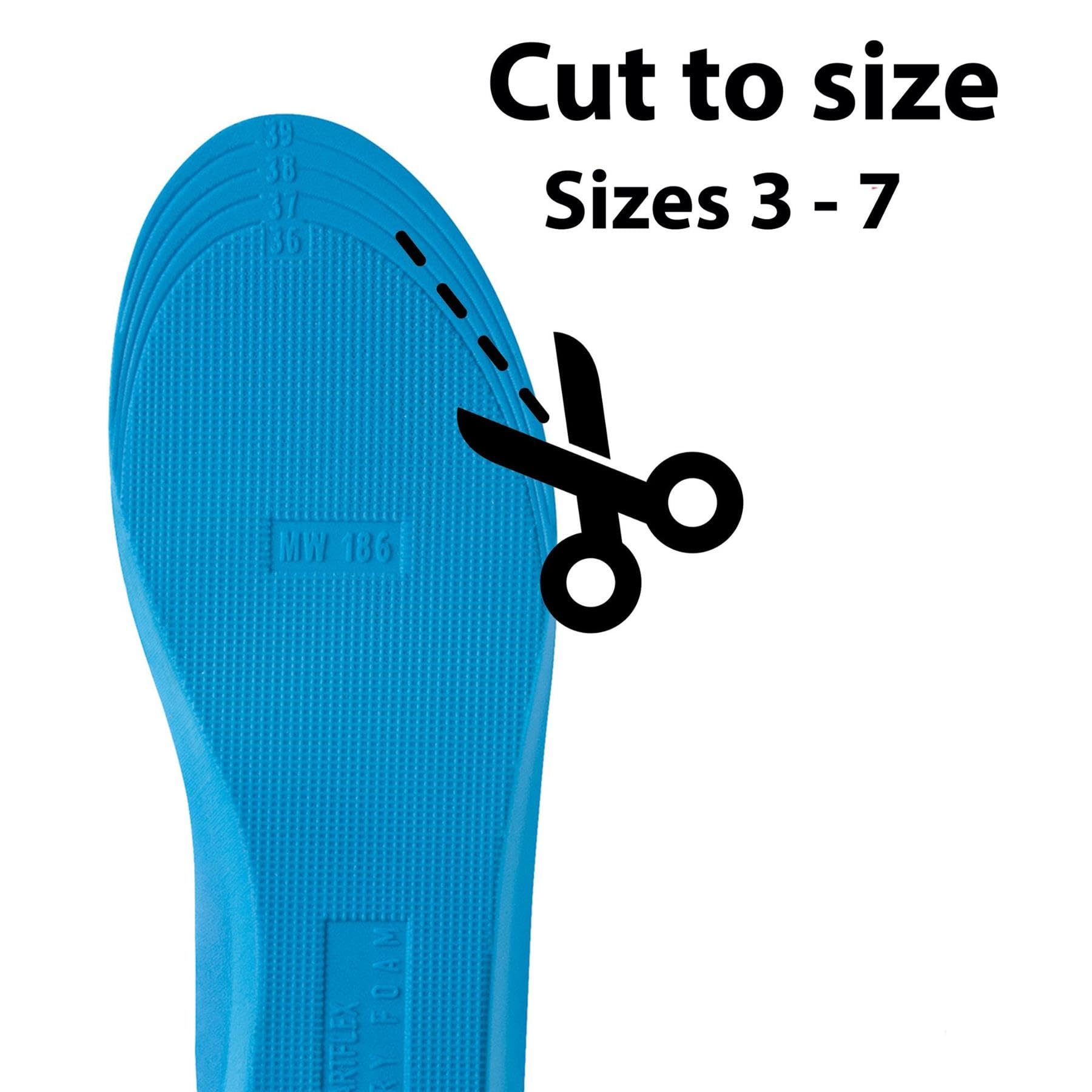 Solette in memory foam ammortizzate comode solette di supporto per arco plantare, inserti per scarpe, solette interne di ricambio, assorbimento degli urti e sollievo dal dolore del piede, 3-7