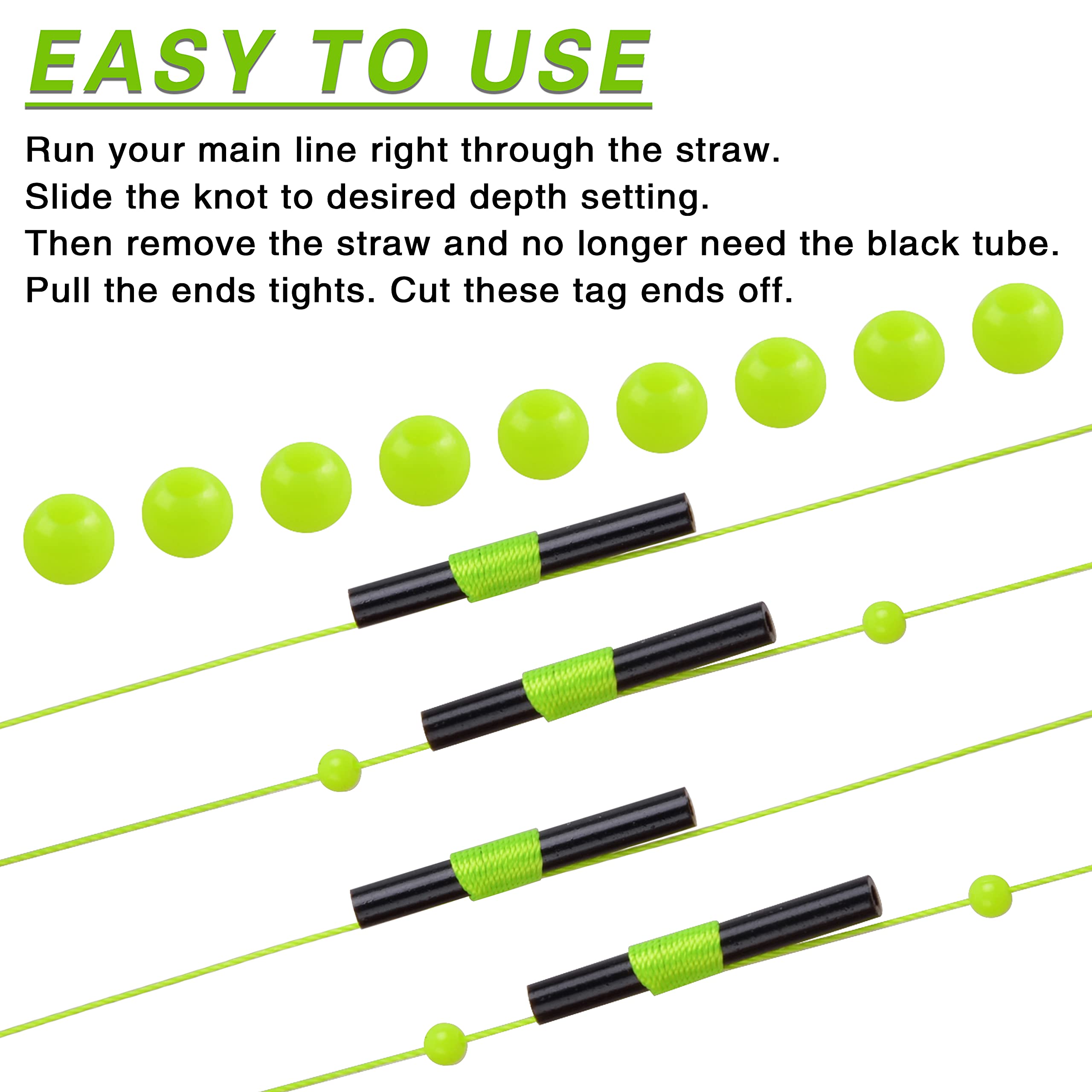 Stop Knots Pour Flotteurs De Pêche – Lot De 5, Nylon Tressé Rouge – Tube Plastique 25 Mm, Pour Fixer Les Flotteurs Sur La Ligne - 4