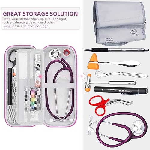 Miniatura 10 de HESPLUS Funda para estetoscopio MDF AcousticaMD One, 3M Littmann Classic IIILightweight II S.ECardiology IV DiagnosticCORE Digital Estetoscopios,