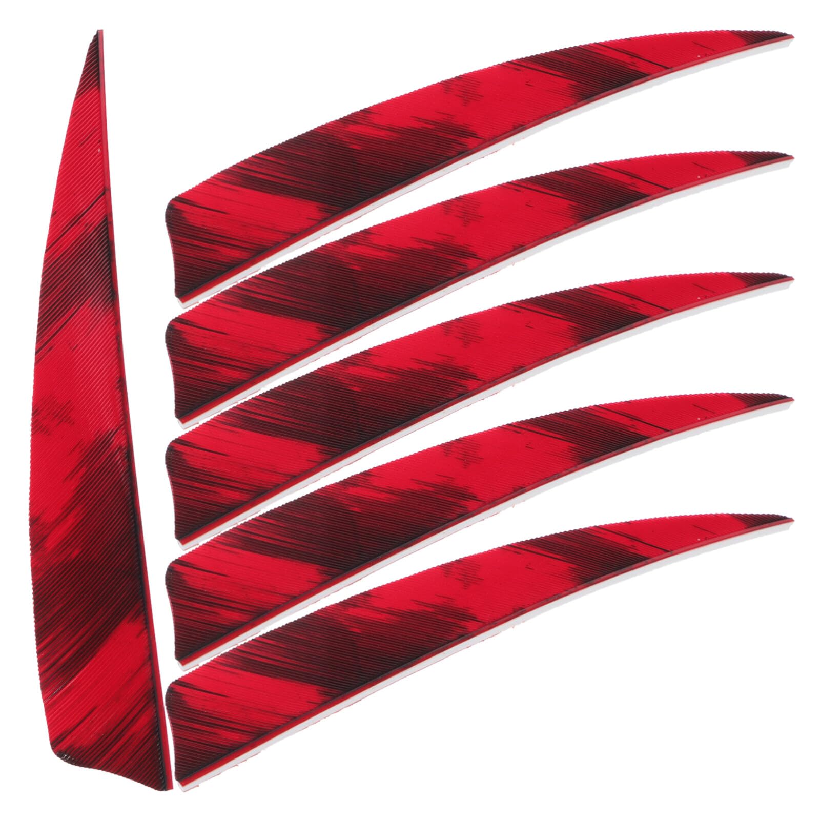 POPETPOP 6pcs Lightweight Arrow Fletchings for Archery Practice Real Plume Design Shape Vanes for Carbon Shafts for
