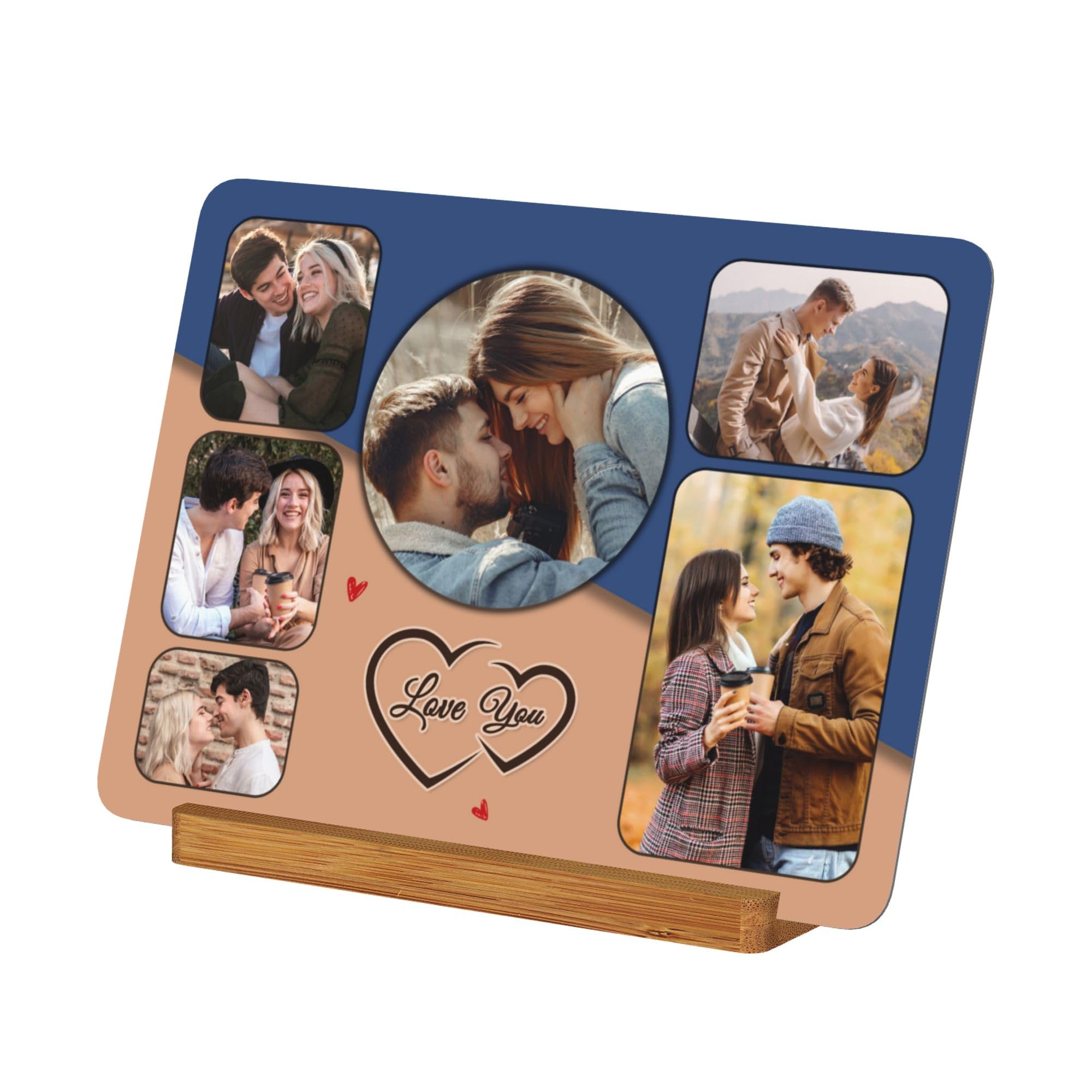 Customised 7x5 / 8x6 Inch Metal Photo Prints, Personalised Your Own Picture Frame with Text Words, Customised Metal Photo Frames Gifts for Family Friends Lovers on Birthday Christmas Wedding