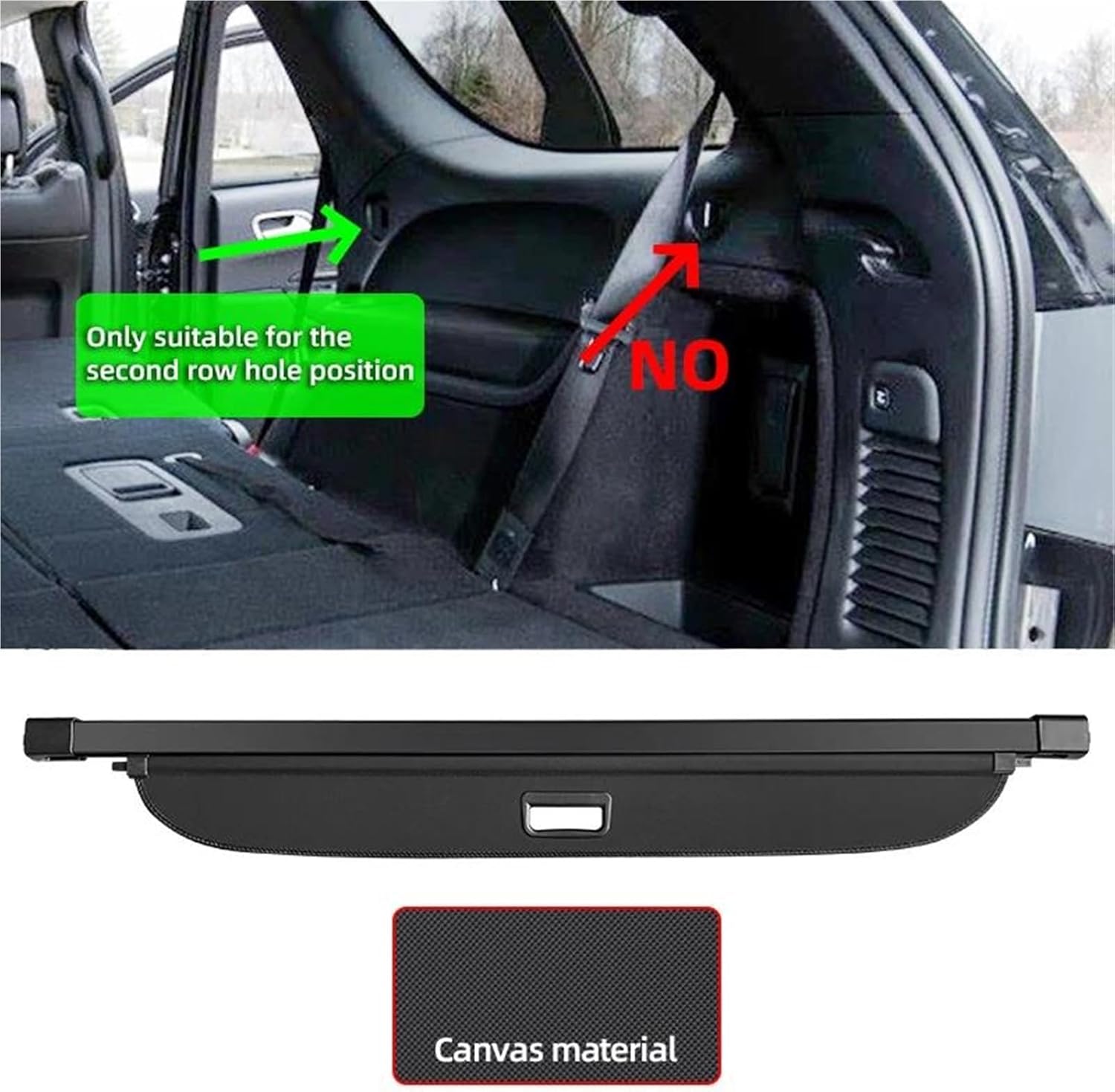 Boot Cover For Dodge For Durango 2011-2025 Cargo Cover Trunk Retractable Parcel Rack Waterproof Shield Privacy Auto Accessories(Model-2 canvas)