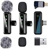Micrófono Lavalier Inalámbrico para iPhone - iPad, Android Phone, Computadora, Micrófono Mini para Streaming en Vivo, Grabación de Video, Entrevistas en Interiores o Exteriores, YouTube, TikTok, Vlog (Negro) 1