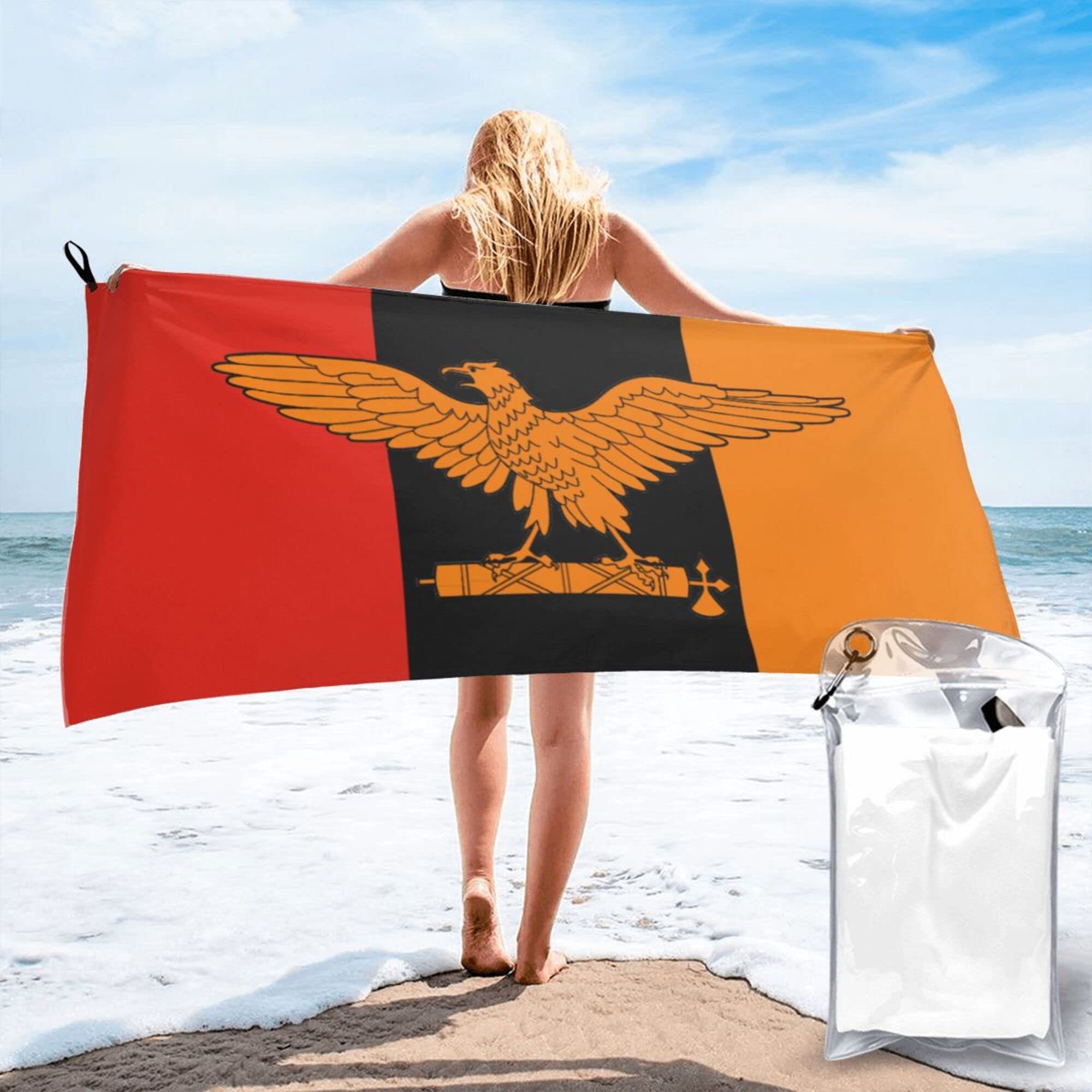 Lsjuee Zambian Flag Microfiber Beach Towel-Quick Dry Oversized Towels Blanket for Travel Pool Camping