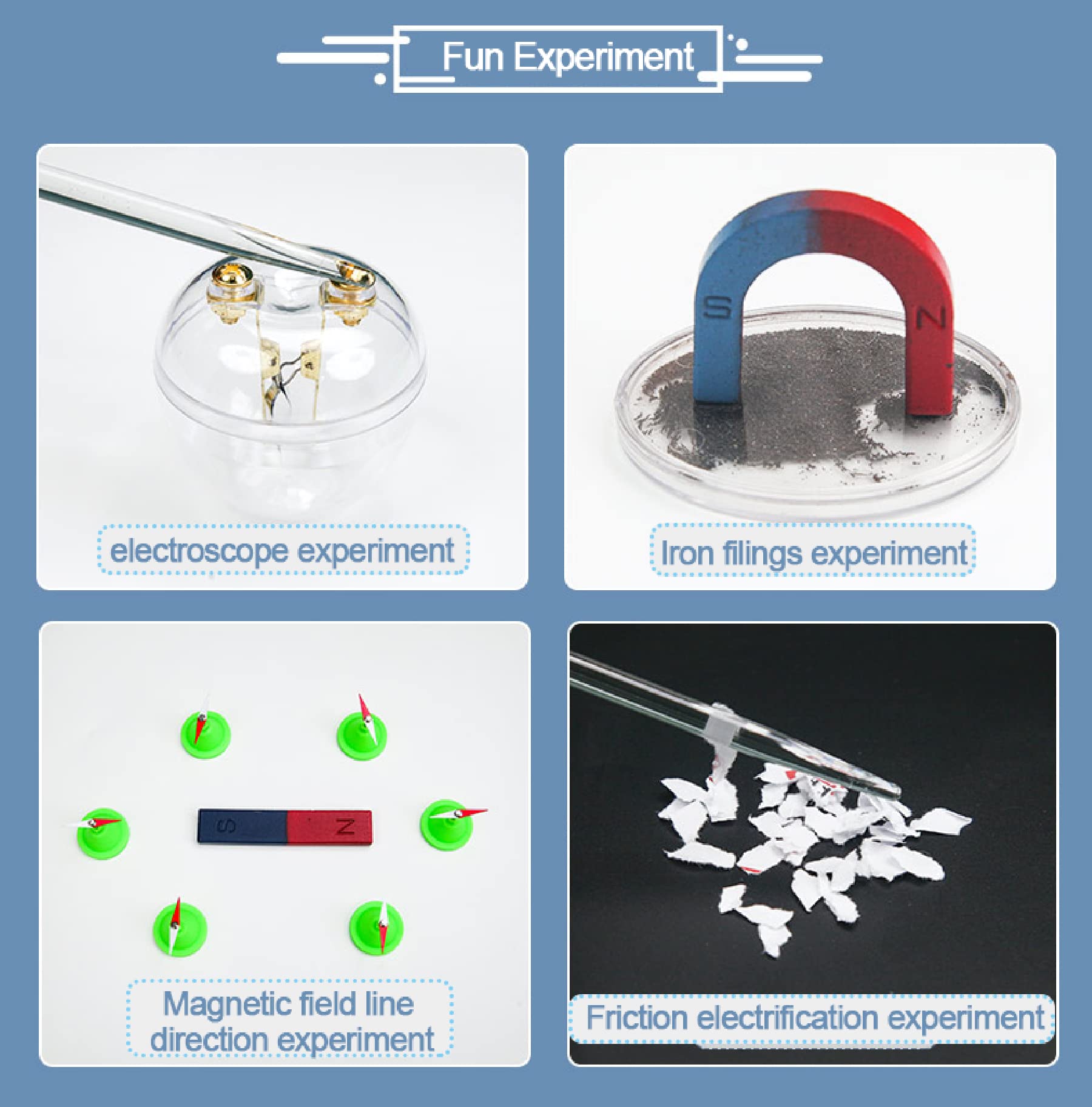 Stem Physik Elektronik Baukasten für Erwachsene und Kinder Science Lab Grundlegende Elektrizität Magnetismus Experiment Physik Experimente für Kinder