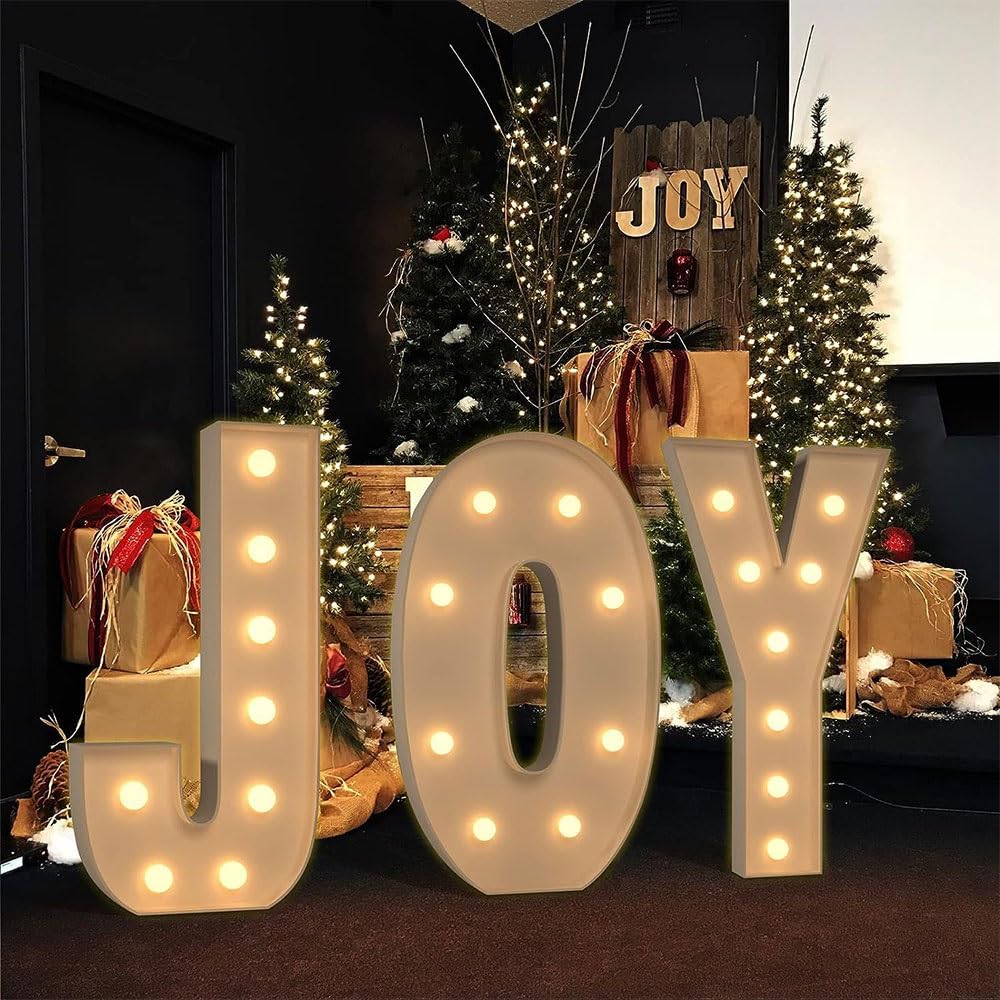 Letras con luces LED, lámparas decorativas para marquesina del alfabeto para decoración de pared del hogar, fiestas de cumpleaños, bodas y uso diario