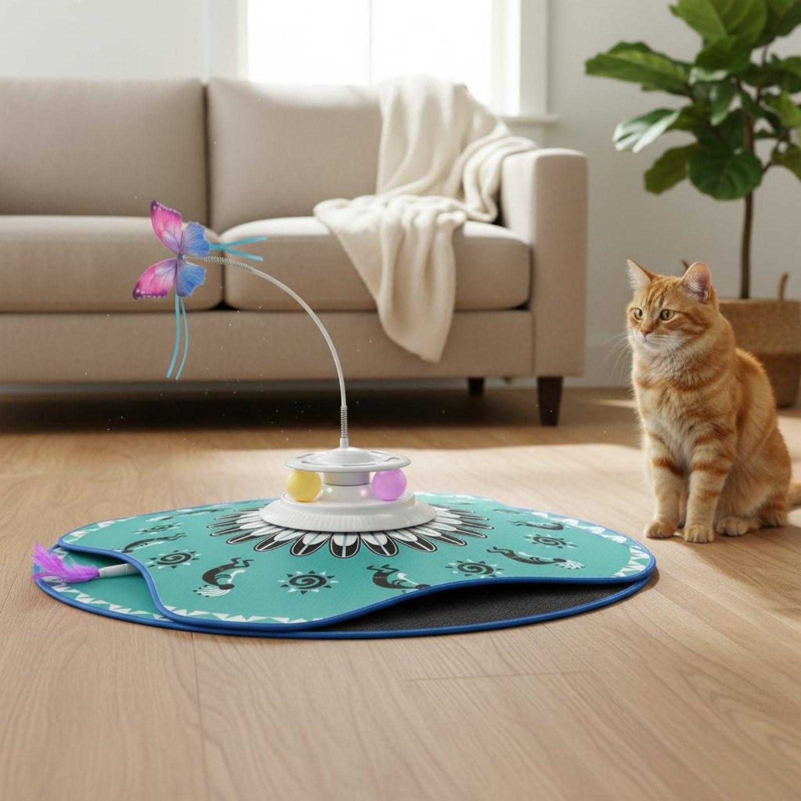 Giocattolo Interattivo Elettrico per Gatti Stimola la Propensione di Caccia Gioco Automatico