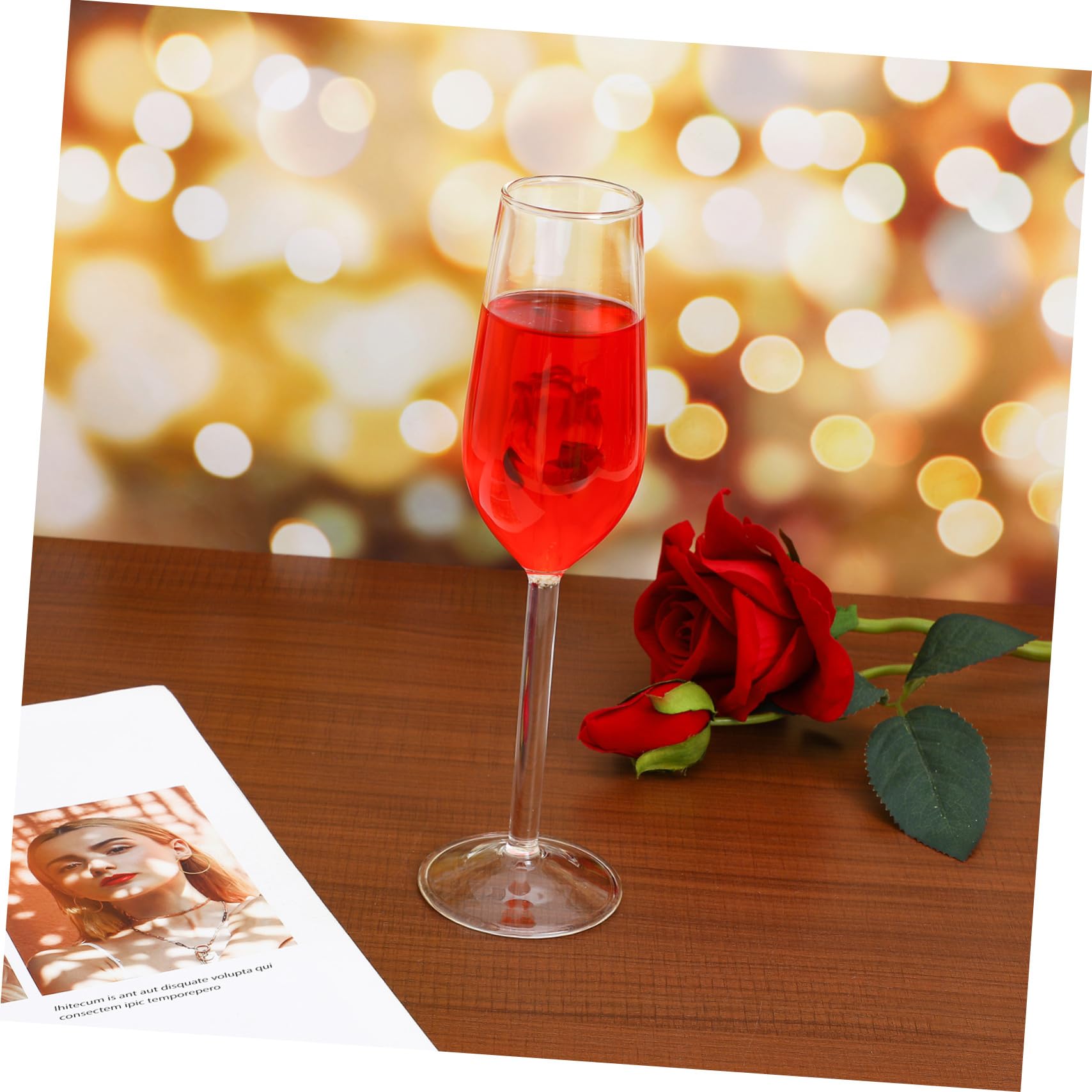 DOITOOL 4 Stück Transparentes Europäisches Kristallglas Weinglas Roter Feiner Wein Eleganter Glasbecher für Zuhause Bar und Besondere Anlässe