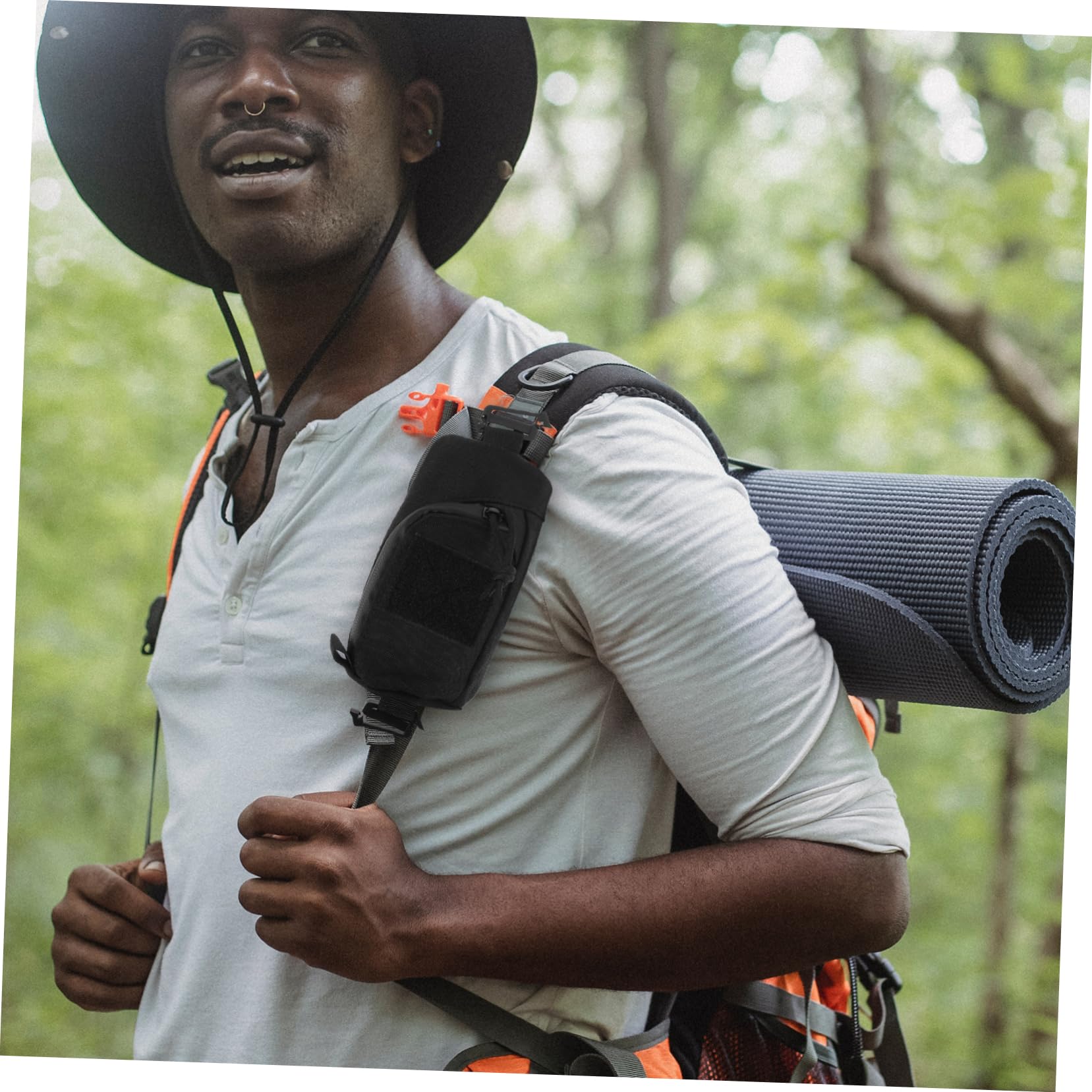 NULYLU Pack Backpack Strap Pouch Compact Shoulder Strap Accessory Bag for Hiking Camping and Outdoor Activities Durable Design with Easy Use Buckle Attachment for Storing Sundries