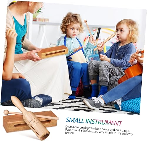 Miniatura 7 de Mikinona 2 juegos Orff Instrumento de madera de música de percusión