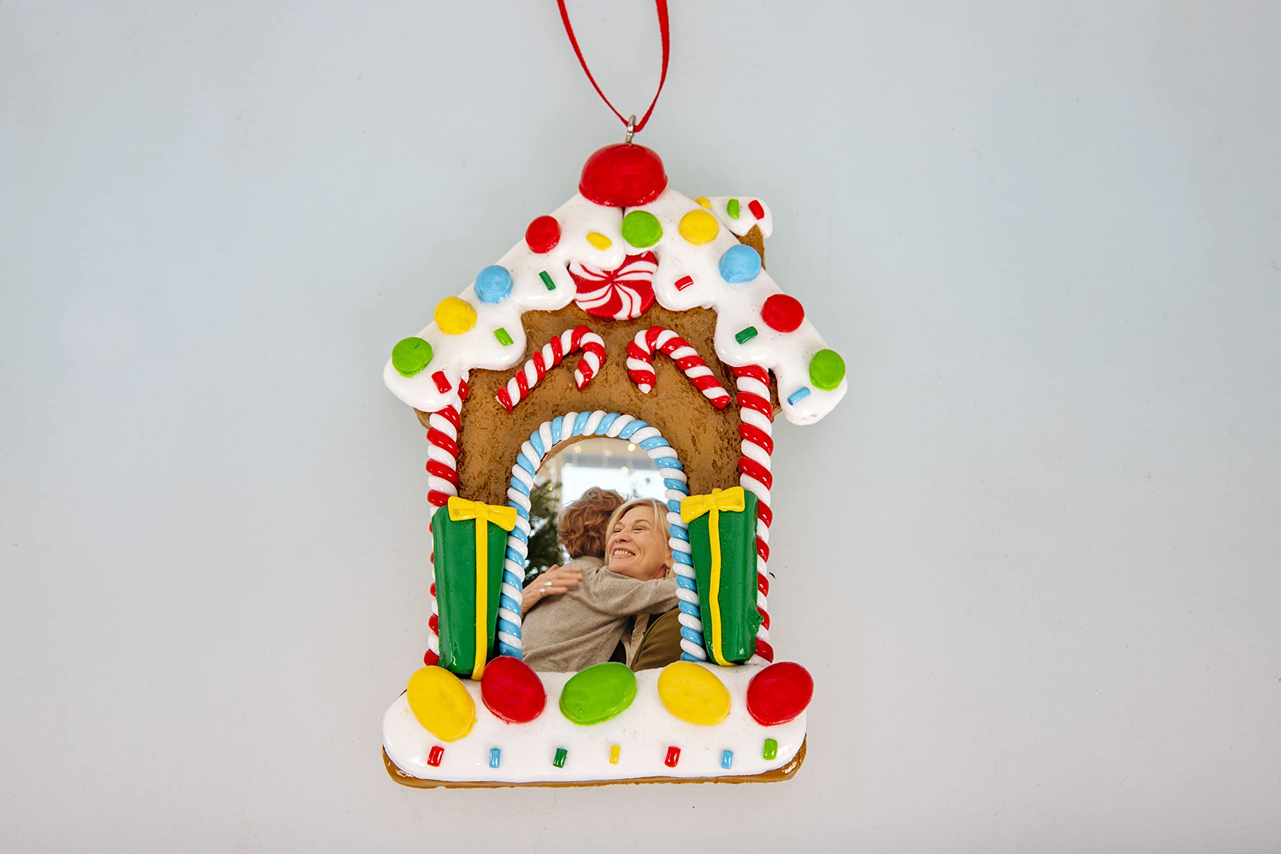 Weihnachtsbaum zum Aufhängen, verziert mit Zuckerstange, personalisierbar, 12-teiliges Set