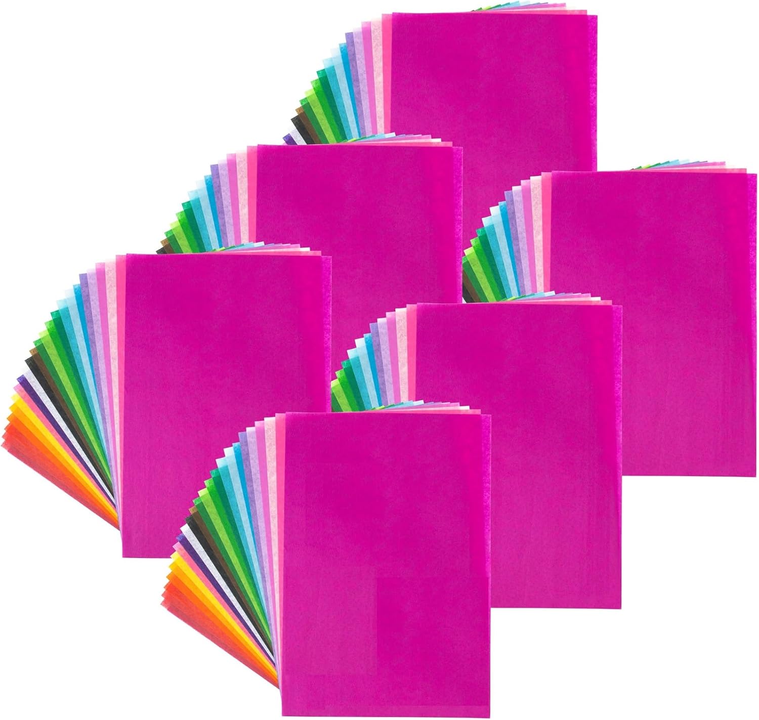 Hygloss Bleeding Tissue Assortment, 12 x 18-Inch, 20 Assorted Colors, 50 Sheets per Pack, 6-Packs (300 Sheets Total)