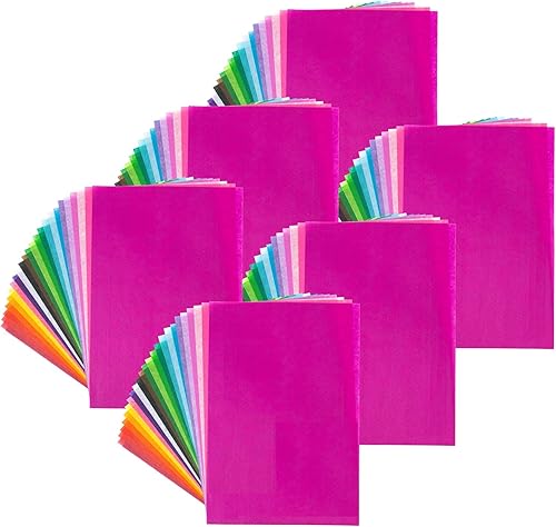 Hygloss Surtido de tejidos sangrantes, 12 x 18 pulgadas, 20 colores surtidos, 50 hojas por paquete, 6 paquetes (300 hojas en total)