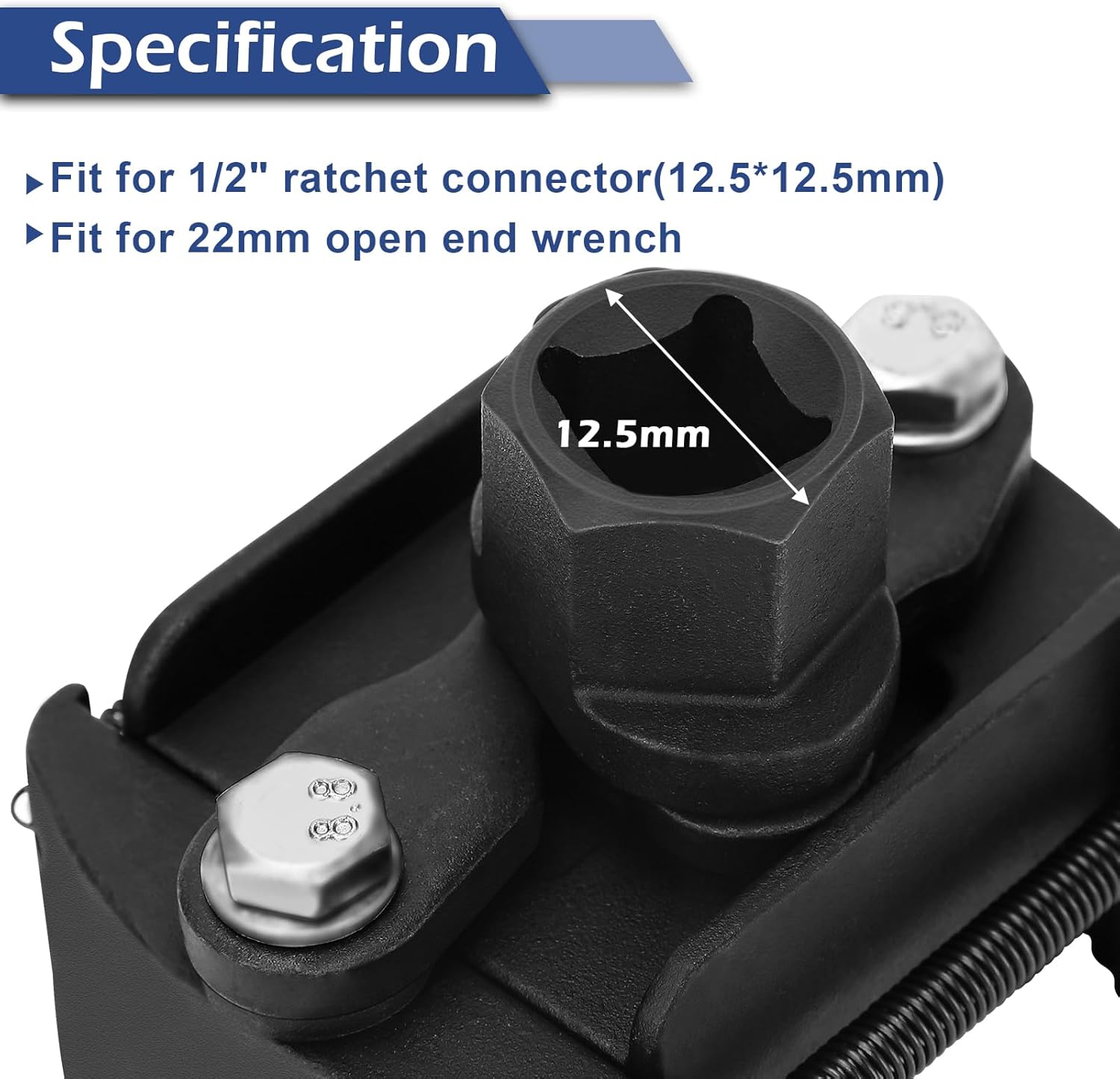 Keenso Oil Filter Wrench, 60mm-80mm Adjustable Oil Filter Wrench Removal Tool, Universal Car Oil Filter Spanner Remover Tool with 2 Jaws