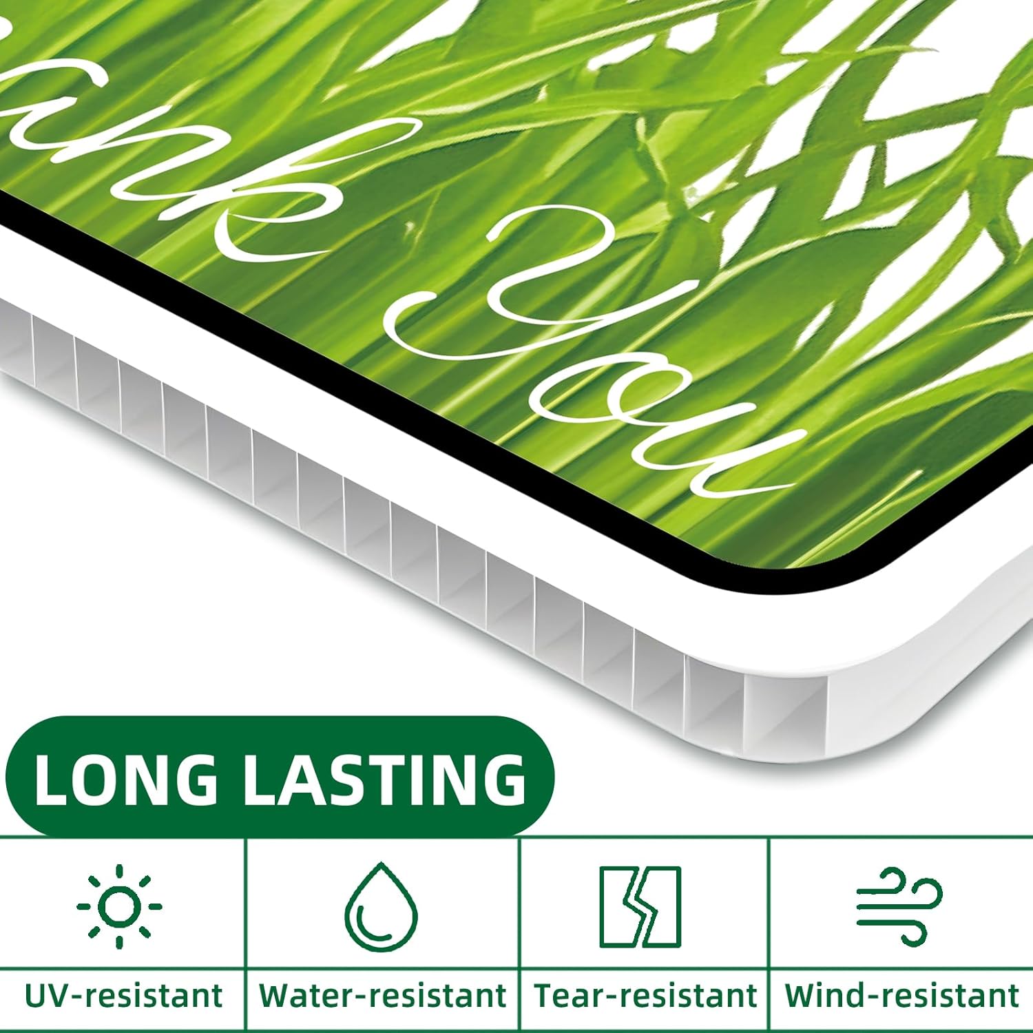 Please Do Not Mow Sign, Do Not Mow Lawn Signs 2 Pack 13"x10" Double-Sided Signs, Corrugated Plastic, H-Stake Metal Stakes, Do Not Mow Sign for Yard and Outdoor Courtyard, Land, and Garden, Lawn - Image 4