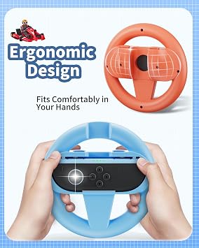 OLCLSS Steering Wheel for Nintendo Switch 2 JoyCon, Switch 2 Accessories Compatible with Switch 2 JoyCon Controllers, Switch 2 Steering Wheel, Racing Wheels for Mario Kart 8, 2 Pack