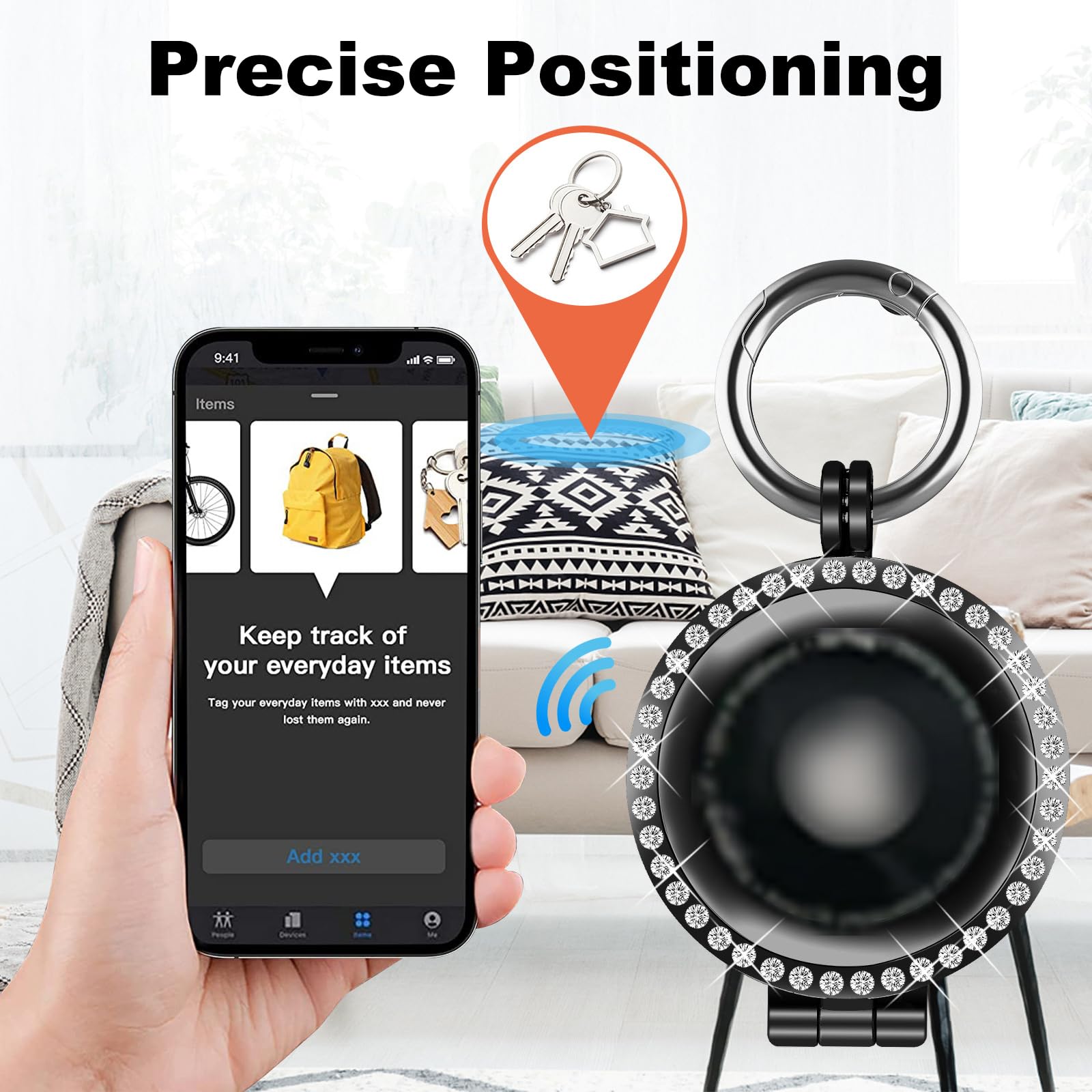 KASESSS 2 Pcs Airtag Holder, Anti-Lost Airtag Keyring - Image 3
