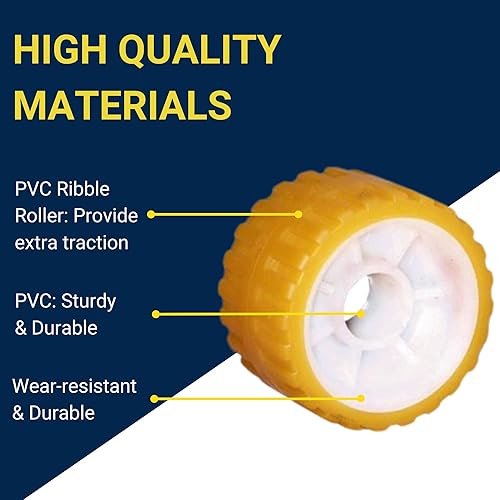 Miniatura 6 de Tie Down 86144 kit de rodillos acanalados de PVC, 5 pulgadas, color ámbar.