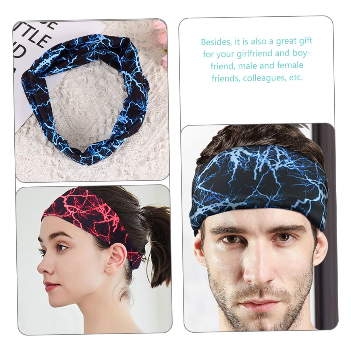 Abaodam Cintura Antitraspirante Fitness Fascia Per Con Clip Atletico Gruppo Musicale Sport Fascia Elastica Per Esercizi Fascia Per Da Allenamento Spandex