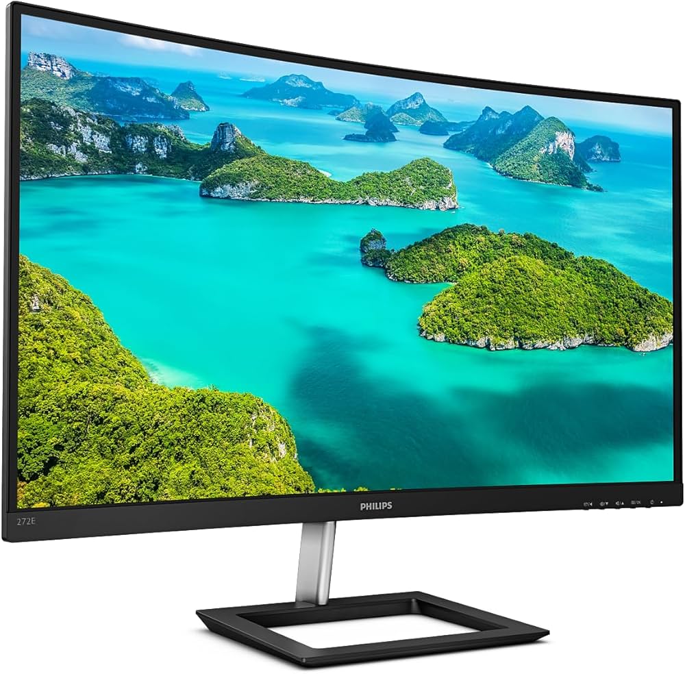 美品Philips 271E1 27インチ　IPSモニター Philips 271E1SCA - 27 Inch FHD Curved Monitor, 75Hz, 4ms, VA, AMD