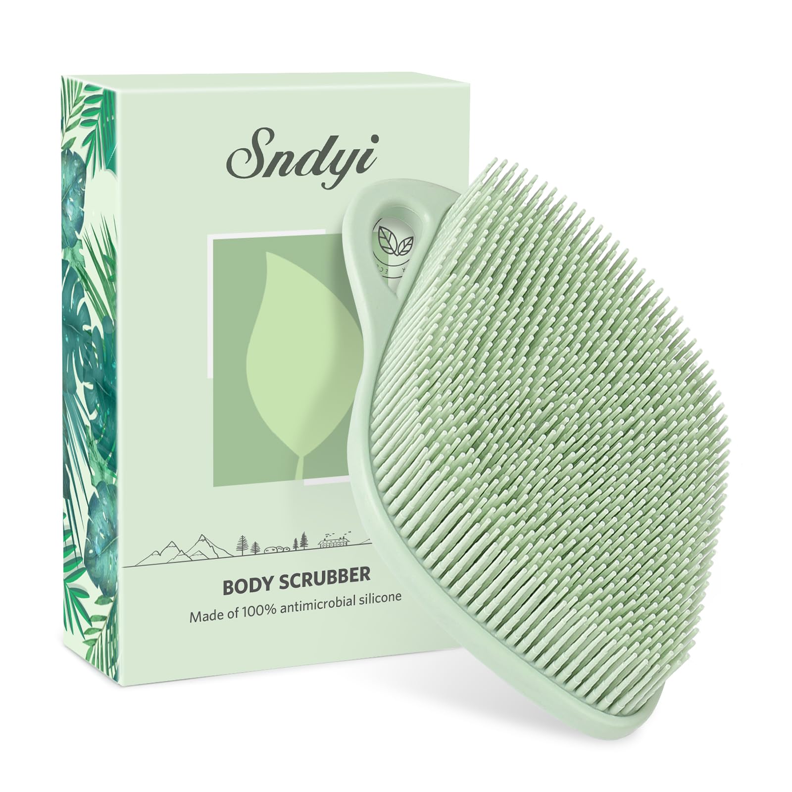 Sndyi Body Brush, Silicone, Body Washing, Antibacterial, Shower Brush, Mildew Resistant, Exfoliating Brush, Pore Cleaning, Body Scrub, Silicone, Soft, Easy to Foam, Body Brush, No Handle, Silica Gel