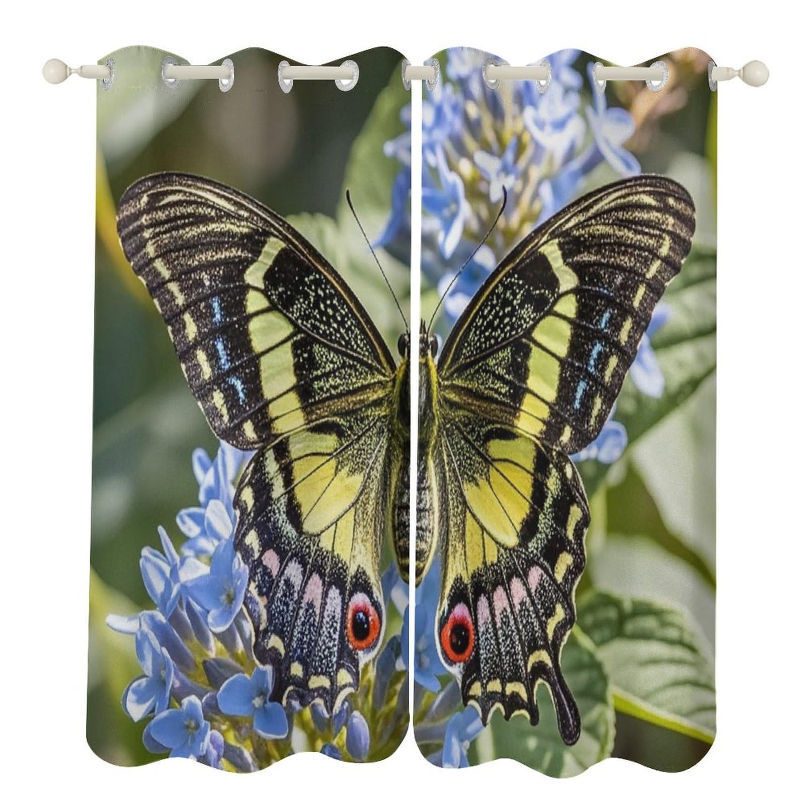 Rideaux occultants à motif papillon pour sublimer votre salon