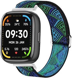IDW17, IDW20, IDW21, IDW23, IDW25, IDW26 Smart Watch Bands, Lamshaw Stretch Elastics Nylon Adjustable Replacement Strap Accessories for Men & Women Compatible for Faweio IDW26 1.83 Inches Smart Watch, IDW26 1.83 Inches, TOOBUR IDW17, IDW23, KEEPONFIT IDW21, WNH IDW25