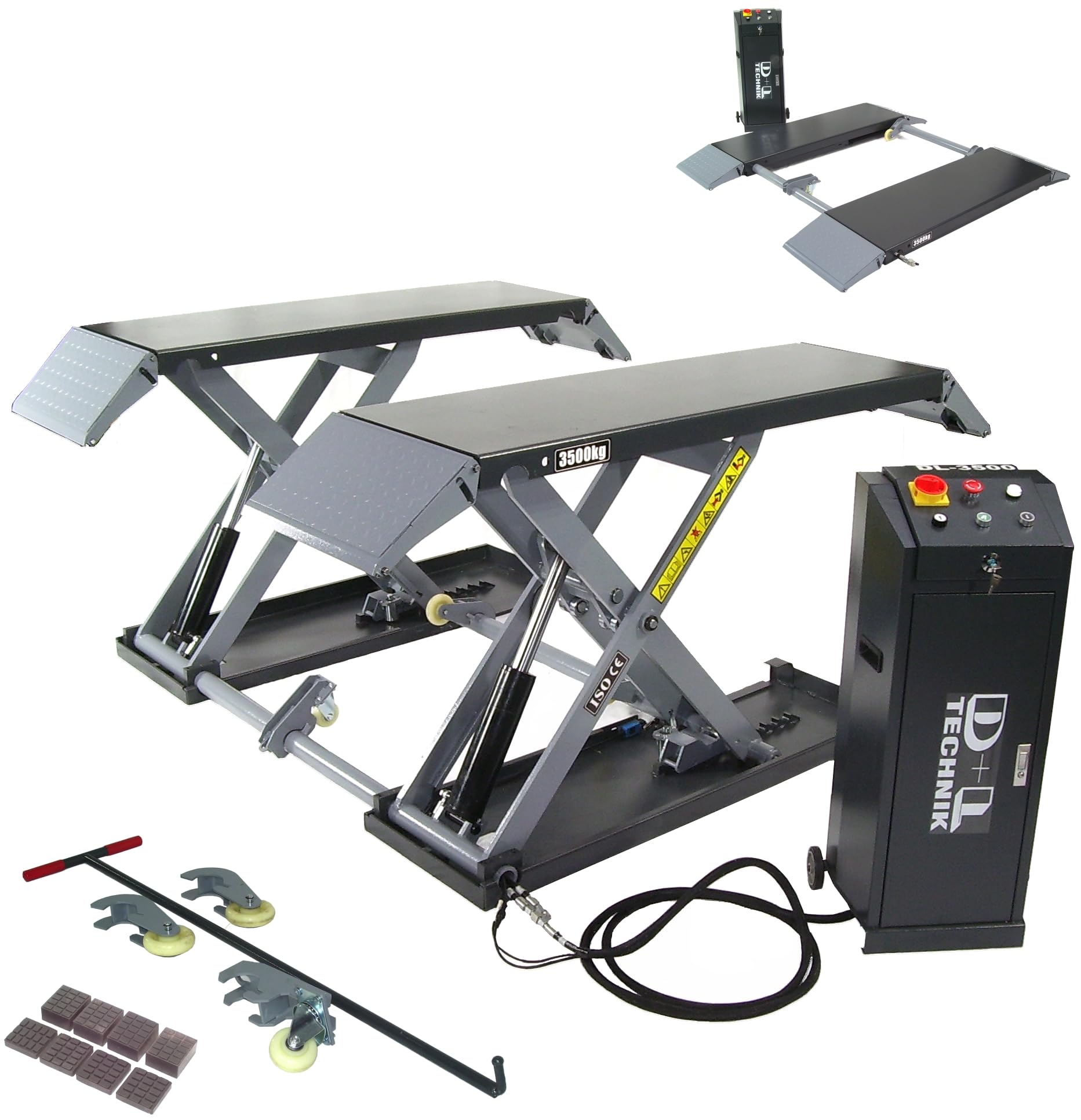 Mobile Scherenhebebühne 3500 kg Kurzhub Bühne Hebebühne 3,5 t Reifendienst 06303 AWZ