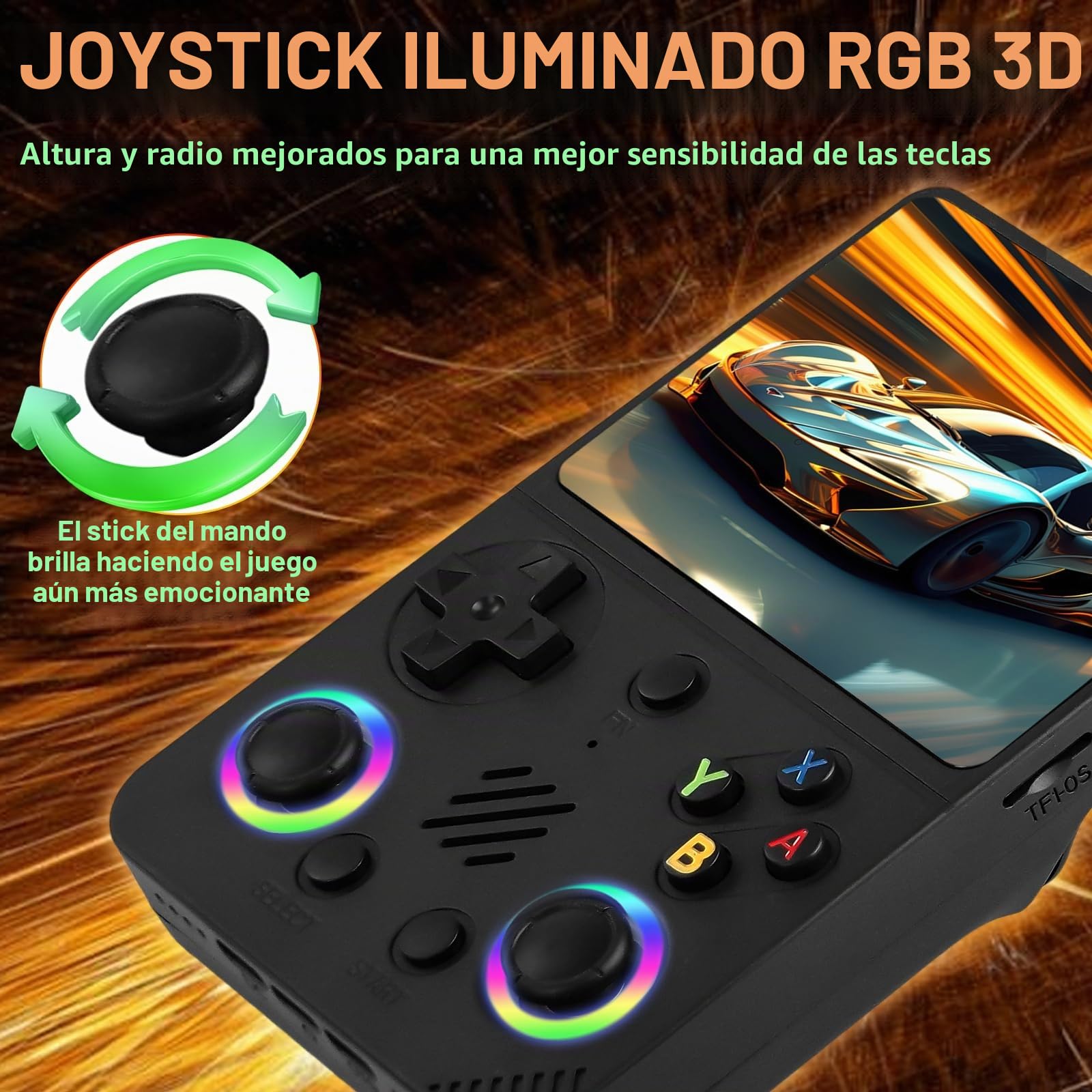 Unokit Consola de juegos retro RG36 Pro 2025, pantalla IPS 3.5 pulgadas, sistema Linux de código abierto, tarjeta TF 64 GB, más de 20.000 juegos clásicos, batería 3200 mAh
