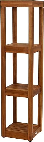 Miniatura 3 de AquaTeak Sula Square - Soporte de baño de teca de cuatro niveles