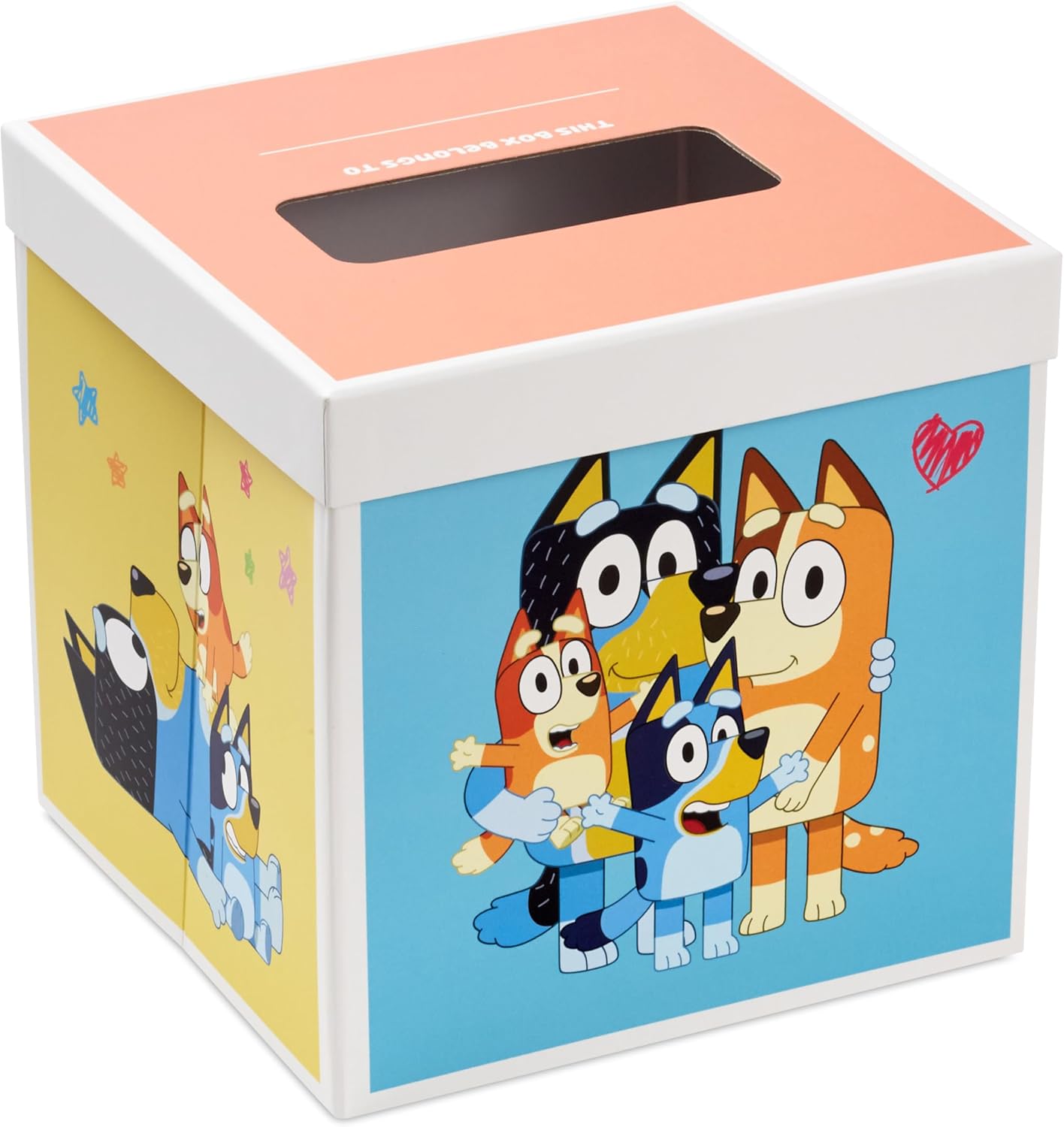 Hallmark Bluey Valentines Day Cards for Kids with Pop Up Mailbox for Classroom Exchange (1 Box, 32 Cards, 35 Stickers, 1 Teacher Card)