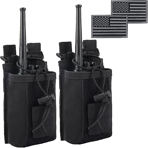 Miniatura 10 de Bolsa de radio  1000D Tactical Molle ajustable de dos vías radios soporte bolsa para walkie talkies