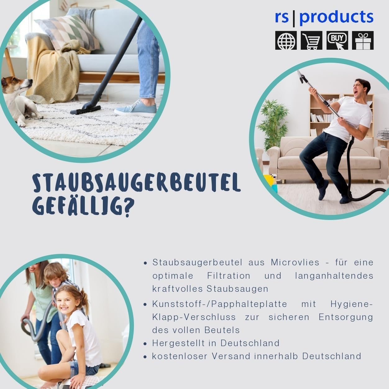 Swirl PH 86 / PH 96 MicroPor Plus Staubsaugerbeutel für Philips, AEG, Electrolux und